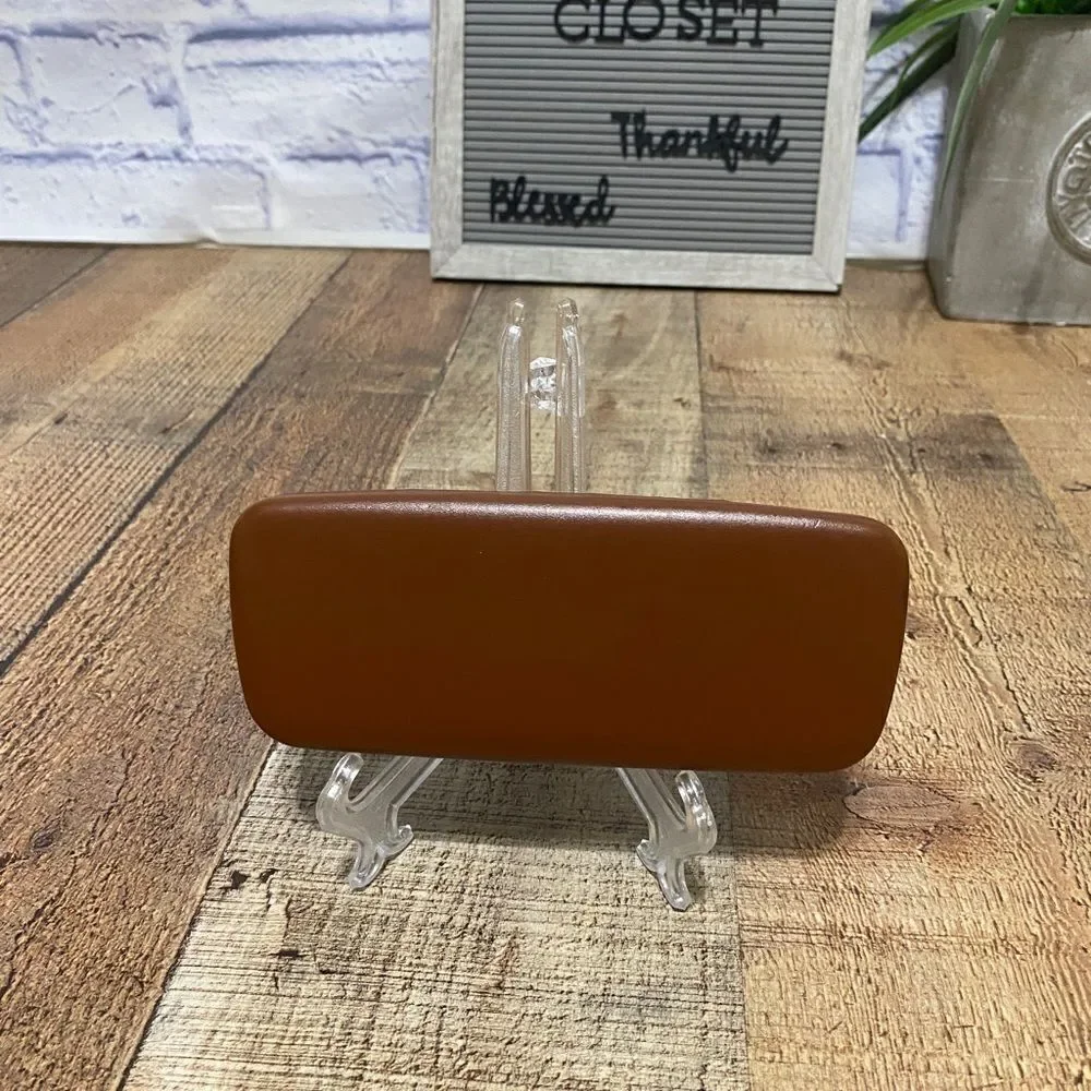 Longchamp Brown Eyeglass Sunglass Case Holder.